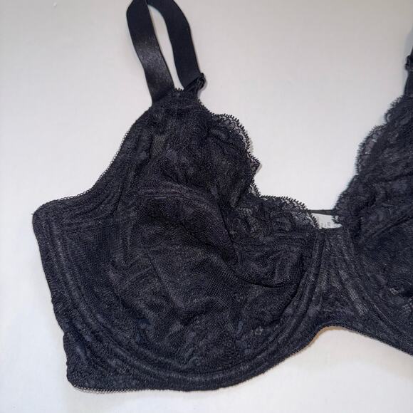 Calvin Klein Lace Underwire Bra (Black) Women’s Size 36DD Sheer Unlined - Picture 5 of 10